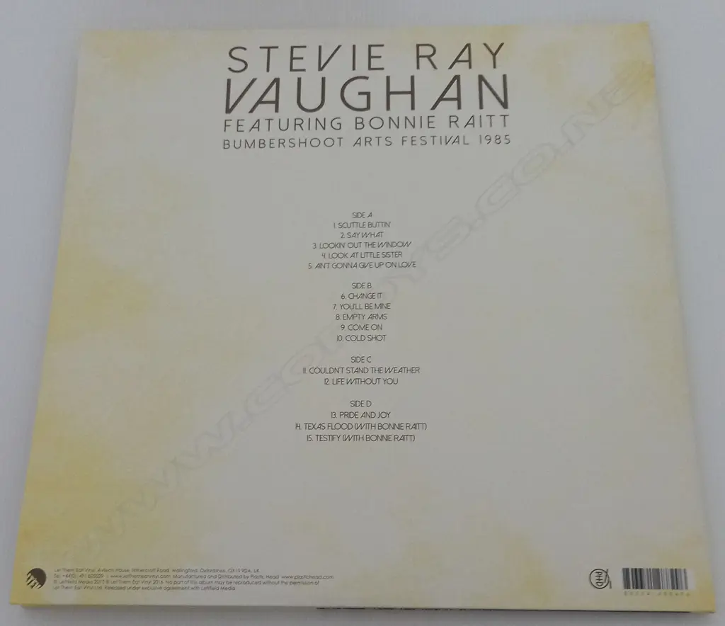 Stevie Ray Vaughan Featuring Bonnie Raitt, Bumbershoot Arts Festival 1985 (Double album) Image 1++